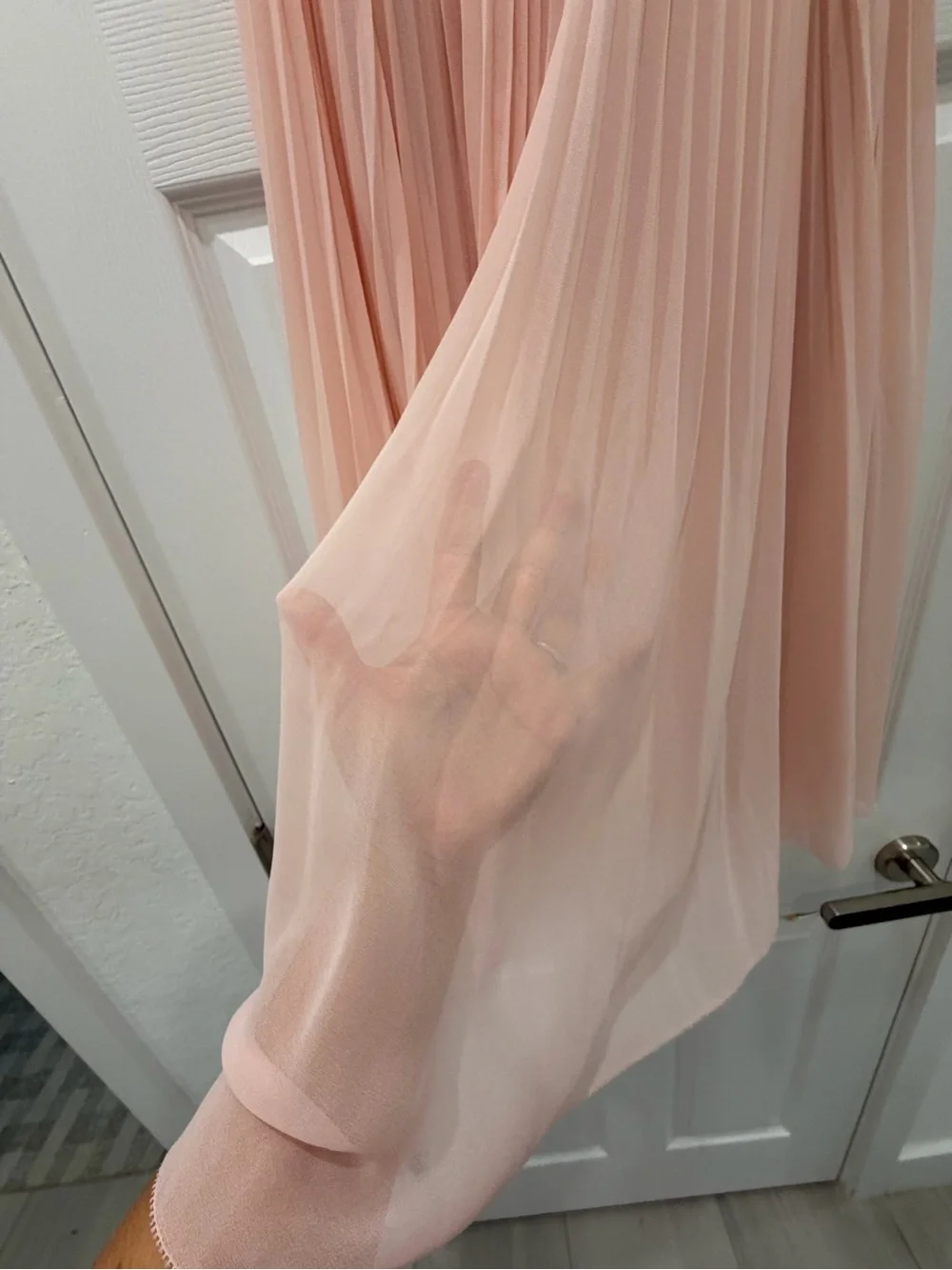 Wilfred Blush Pleated Maxi Skirt